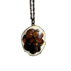 Embossed Antler Pendant Necklace